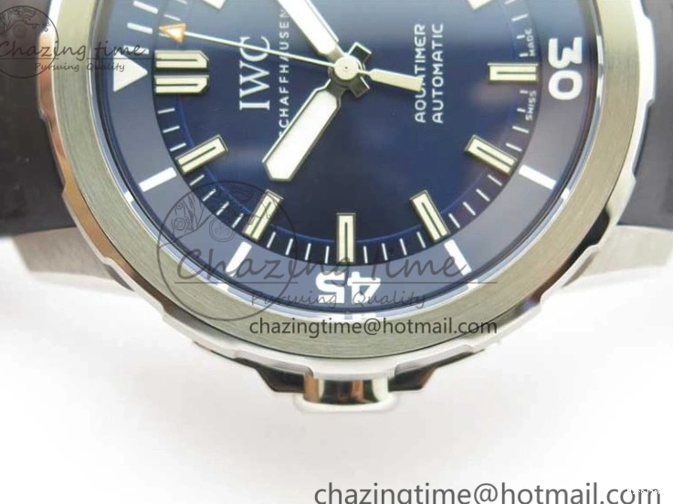 MIROTIME 0124 RelaxedFit Aquatimer Automatic IW329004 V6F 1:1 Best Edition Blue Dial on Rubber Strap MIYOTA 7095